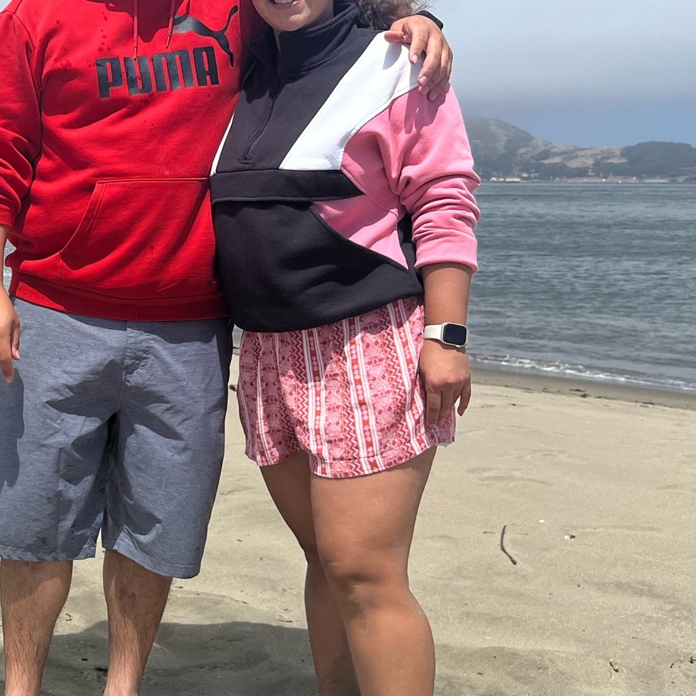 Quarter zip sweater. No pockets